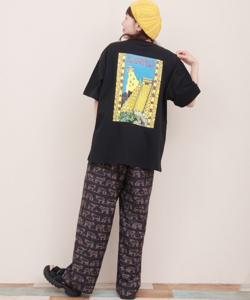 チチカカ(チチカカ)の「UFO&エルカスティージョプリントTシャツ【ユニセックス】(Tシャツ/カットソー・メンズ・ホワイト/ブラック・MEDIUM/LARGE)」の4枚目の写真