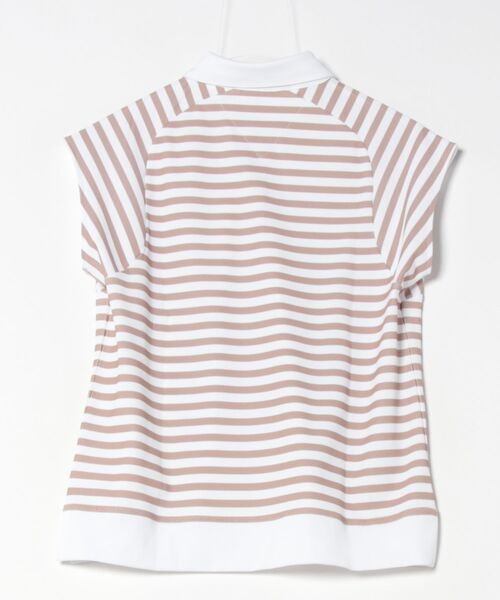 TOMMY HILFIGER GOLF（トミー ヒルフィガー ゴルフ）の「ｸﾚｲｼﾞｰﾎﾞｰﾀﾞｰ ﾌﾚﾝﾁｽﾘｰﾌﾞ（ポロシャツ・レディース・トリコロール/ネイビー/サンドベージュ・M/L）」の19枚目の写真