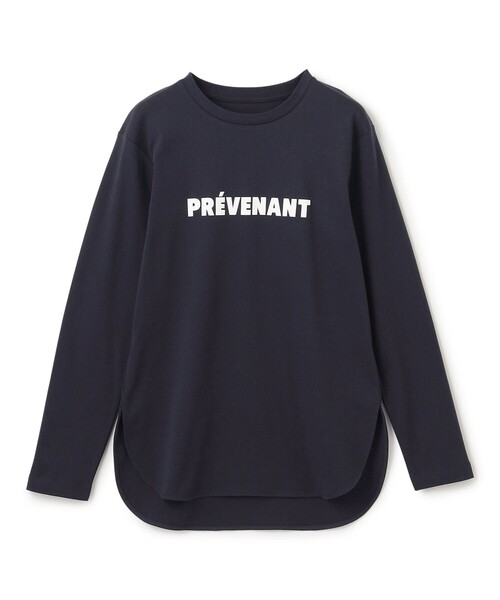 UNFILO(アンフィーロ)の「ロゴプリントロンT(Tシャツ/カットソー・レディース・ホワイト系/ネイビー系・X-LARGE)」の1枚目の写真