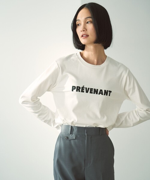 UNFILO(アンフィーロ)の「ロゴプリントロンT(Tシャツ/カットソー・レディース・ホワイト系/ネイビー系・X-LARGE)」の14枚目の写真