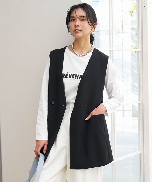 UNFILO(アンフィーロ)の「ロゴプリントロンT(Tシャツ/カットソー・レディース・ホワイト系/ネイビー系・X-LARGE)」の12枚目の写真