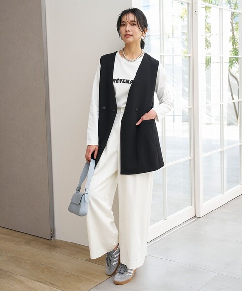 UNFILO(アンフィーロ)の「ロゴプリントロンT(Tシャツ/カットソー・レディース・ホワイト系/ネイビー系・X-LARGE)」の11枚目の写真