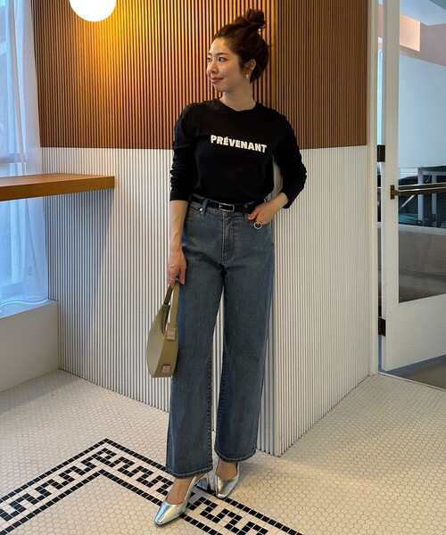 UNFILO(アンフィーロ)の「ロゴプリントロンT(Tシャツ/カットソー・レディース・ホワイト系/ネイビー系・X-LARGE)」の10枚目の写真