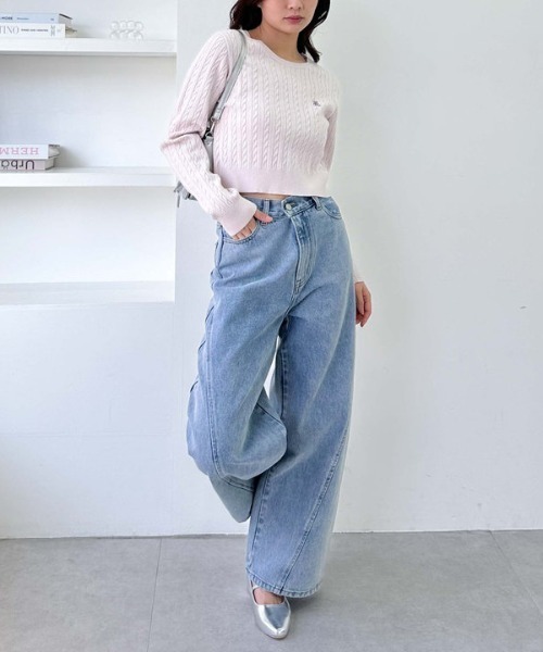 セール】ロゴ刺繍ケーブルニット（ニット/セーター）｜archives