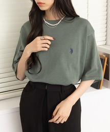 SETUP7（セットアップセブン）の「【U.S. POLO ASSN.】ワンポイント半袖バイカラーニット（ニット/セーター）」