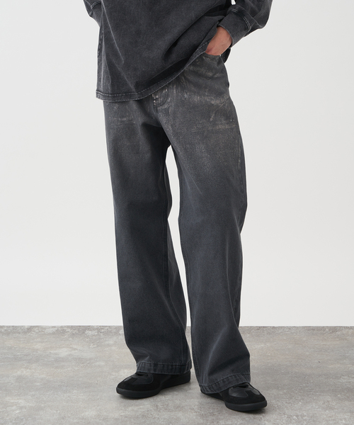 B.A.C.D] 13oz ワイドストレートデニムパンツ（デニムパンツ
