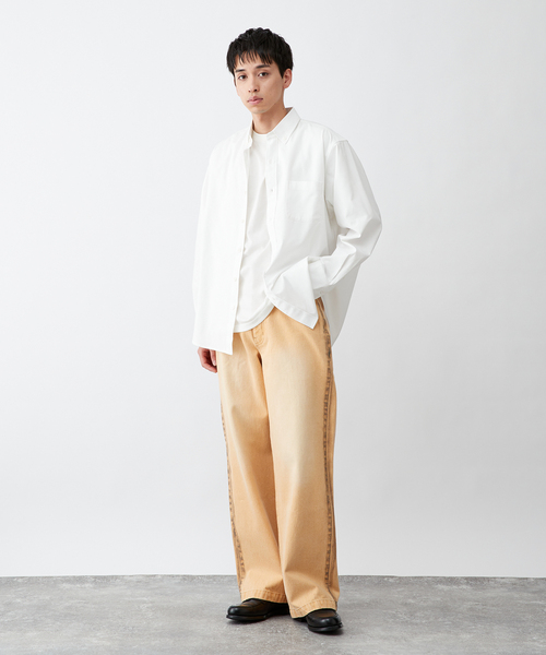 セール】[B.A.C.D] 13oz ワイドストレートデニムパンツ（デニム