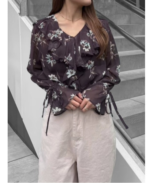AMAIL（アマイル）の「FRIL FLOWER ブラウス（シャツ/ブラウス・レディース・ピンク/パープル・FREE）」の14枚目の写真