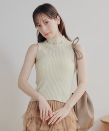 ECREL | ハイネックノースリーブリブニット(ニット/セーター)