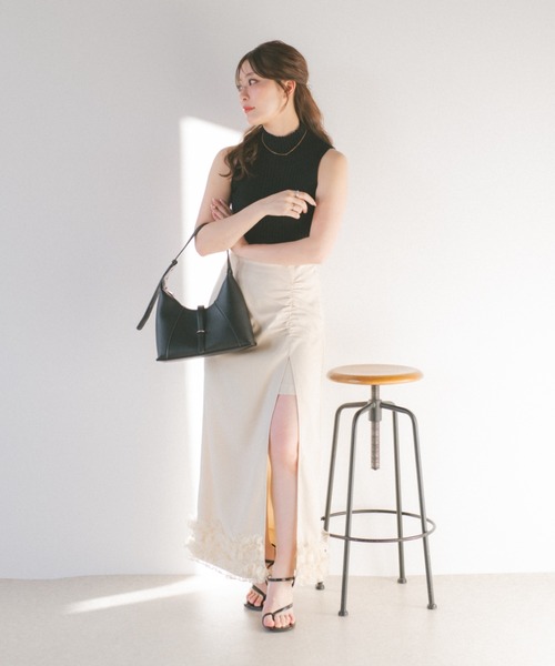 ECREL（エクレール）の「ハイネックノースリーブリブニット（ニット/セーター・レディース・ブラック/アイボリー・FREE）」の19枚目の写真