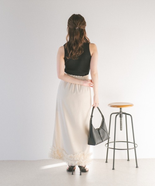 ECREL（エクレール）の「ハイネックノースリーブリブニット（ニット/セーター・レディース・ブラック/アイボリー・FREE）」の21枚目の写真