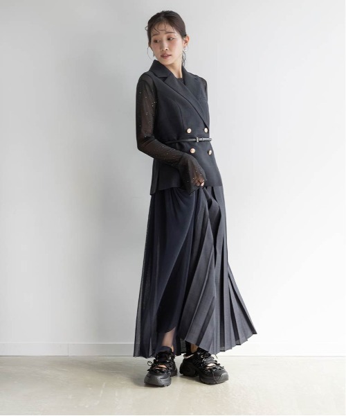 RANDA（ランダ）の「2WAY ミニリボンシアースニーカー（スニーカー・レディース・ブラック/ホワイト/グレー・M/S/LL/L）」の9枚目の写真