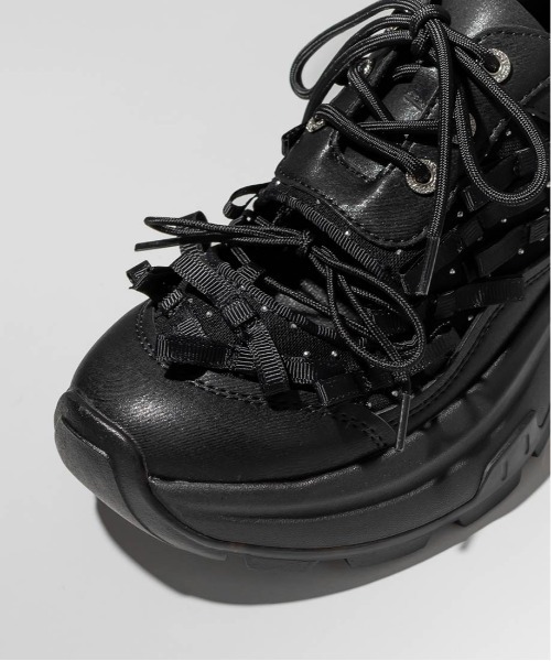 RANDA（ランダ）の「2WAY ミニリボンシアースニーカー（スニーカー・レディース・ブラック/ホワイト/グレー・M/S/LL/L）」の16枚目の写真