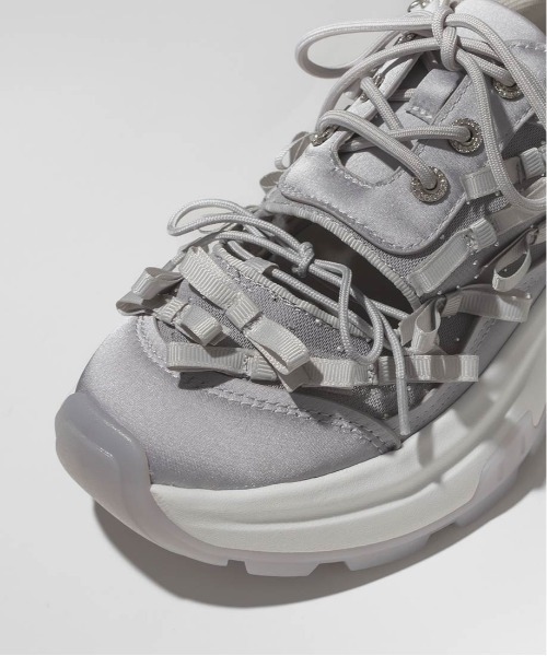 RANDA（ランダ）の「2WAY ミニリボンシアースニーカー（スニーカー・レディース・ブラック/ホワイト/グレー・M/S/LL/L）」の17枚目の写真