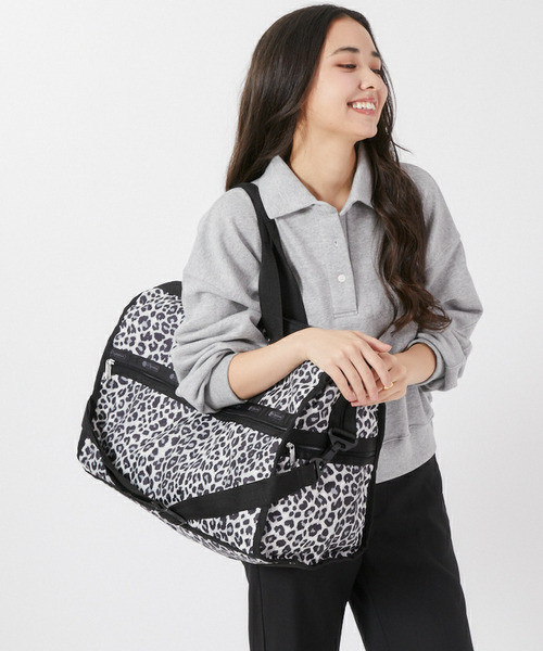 LeSportsac レオパード柄 ボストンバッグ DELUXE LG WEEKENDER ニュートラルレオパード（ボストンバッグ