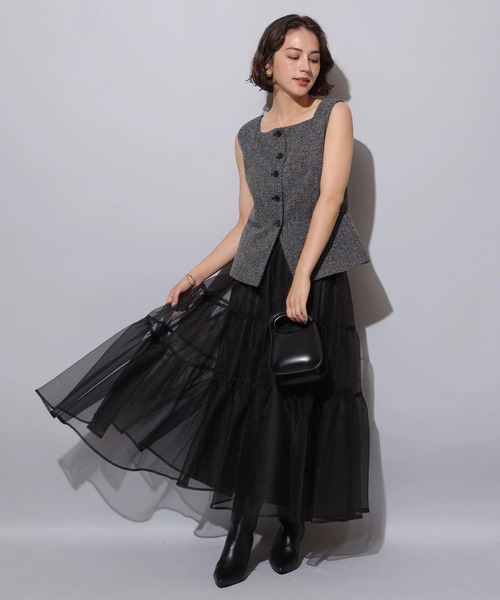 アルページュストーリー　オーガンティアードスカート オーガンティアードスカート（スカート）｜Arpege story（アルページュ