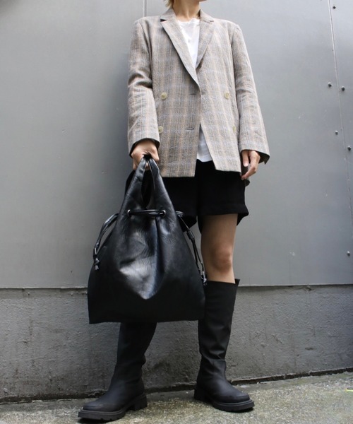 Scrap Book（スクラップブック）の「【Scrap Book】ウォッシャブルサブトート（トートバッグ・レディース・ブラック/ブラウン・FREE）」の10枚目の写真