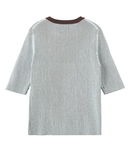 ROSE BUD（ローズバッド）の「RIB KNIT PULLOVER（ニット/セーター・レディース・ブラック/ブルー/ホワイト・ONE SIZE）」の4枚目の写真