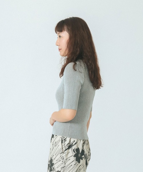 ROSE BUD（ローズバッド）の「RIB KNIT PULLOVER（ニット/セーター・レディース・ブラック/ブルー/ホワイト・ONE SIZE）」の13枚目の写真
