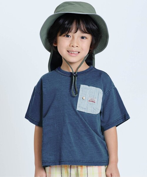 F.O.KIDS(エフオーキッズ)の「【ジュニア対応】デニムポケット半袖Tシャツ(Tシャツ/カットソー・キッズ・ベージュ/ブルー/チャコール/グレー/カーキ/レッド・80/90/100/110/120/130/140/150/160)」の5枚目の写真