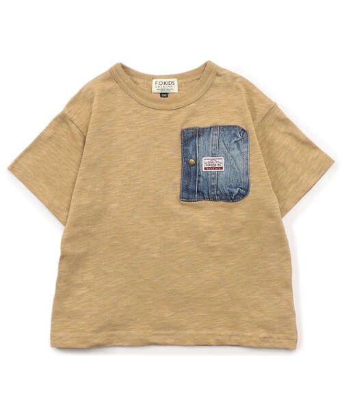 F.O.KIDS(エフオーキッズ)の「【ジュニア対応】デニムポケット半袖Tシャツ(Tシャツ/カットソー・キッズ・ベージュ/ブルー/チャコール/グレー/カーキ/レッド・80/90/100/110/120/130/140/150/160)」の20枚目の写真