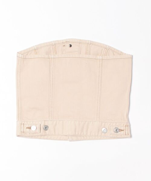 MOUSSY(マウジー)の「DENIM BARE ビスチェ(ベスト・レディース・キナリ/ブルー・1/2)」の7枚目の写真