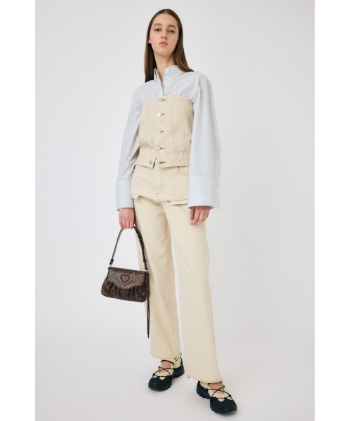 MOUSSY(マウジー)の「DENIM BARE ビスチェ(ベスト・レディース・キナリ/ブルー・1/2)」の21枚目の写真