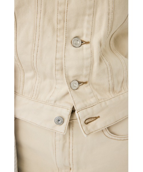 MOUSSY(マウジー)の「DENIM BARE ビスチェ(ベスト・レディース・キナリ/ブルー・1/2)」の22枚目の写真