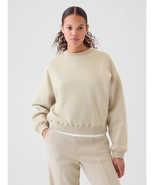 GAP(ギャップ)の「ヴィンテージソフト ウェッジ クルーネックスウェットシャツ(スウェット・レディース・ブルー/ベージュ/ワイン/グリーン/ネイビー/ブラウン・XS/S/M/L/XL/XXS)」の3枚目の写真
