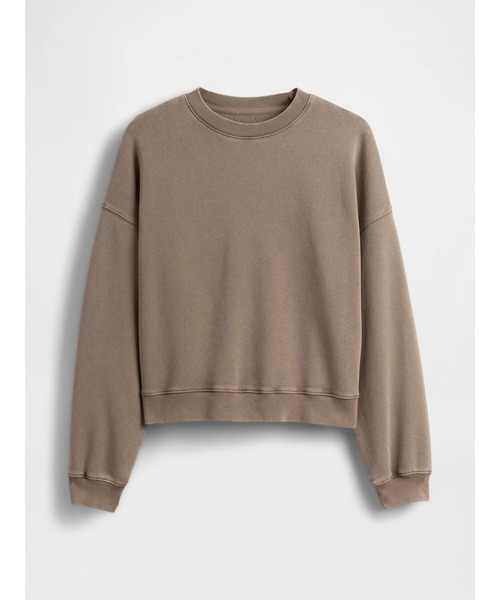 GAP(ギャップ)の「ヴィンテージソフト ウェッジ クルーネックスウェットシャツ(スウェット・レディース・ブルー/ベージュ/ワイン/グリーン/ネイビー/ブラウン・XS/S/M/L/XL/XXS)」の2枚目の写真