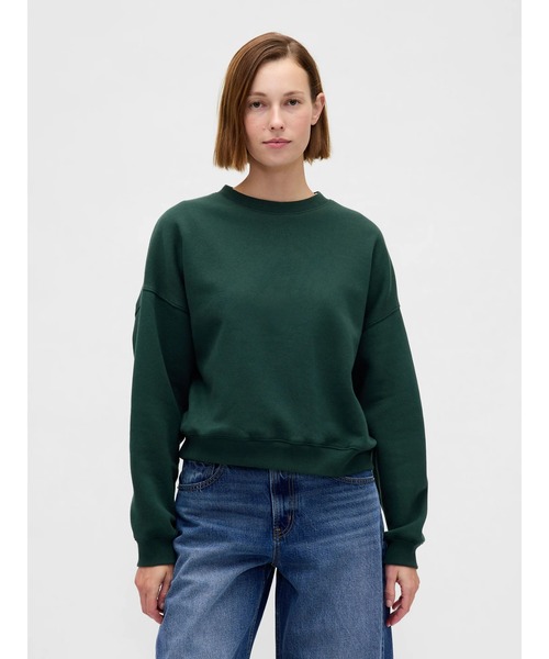 GAP(ギャップ)の「ヴィンテージソフト ウェッジ クルーネックスウェットシャツ(スウェット・レディース・ブルー/ベージュ/ワイン/グリーン/ネイビー/ブラウン・XS/S/M/L/XL/XXS)」の1枚目の写真