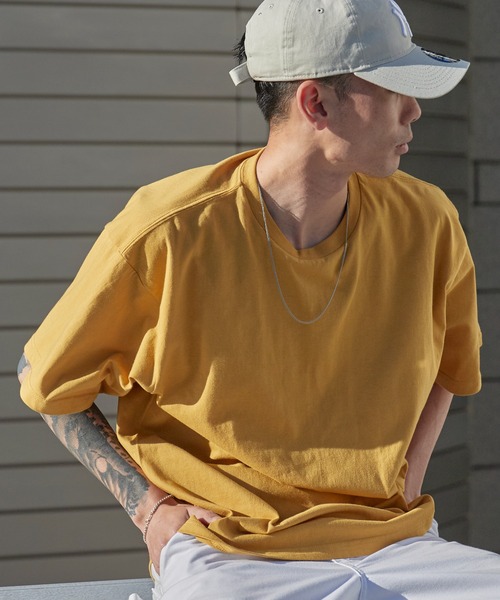 United Athle（ユナイテッドアスレ）の「【United Athle】ミディアムウエイト 4.7オンス レギュラーフィット 半袖 Tシャツ メンズ オーバーサイズ シンプル カラバリ豊富 2026年春夏（Tシャツ/カットソー・メンズ・ホワイト/サンドベージュ/ライトブルー/ブラック/スミクロ/アッシュ/イエロー/ネイビー/スモーキーグリーン系・S/XL/L/M/XS）」の9枚目の写真