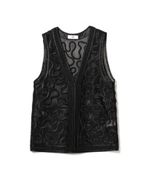 Ray BEAMS | RBS / テープ 刺繍 ジレ(ベスト)