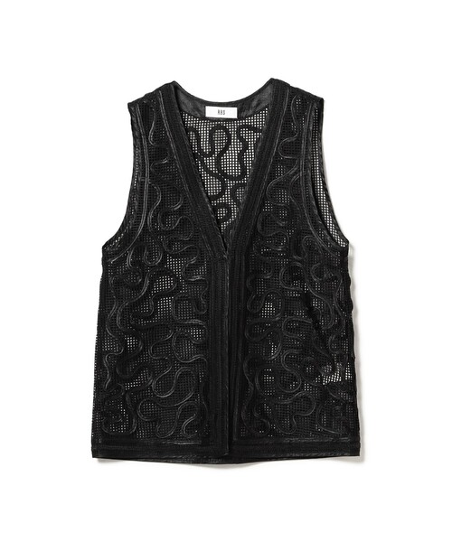 Ray BEAMS（レイビームス）の「RBS / テープ 刺繍 ジレ（ベスト・レディース・ベージュ/ブラック・ONE SIZE）」の11枚目の写真