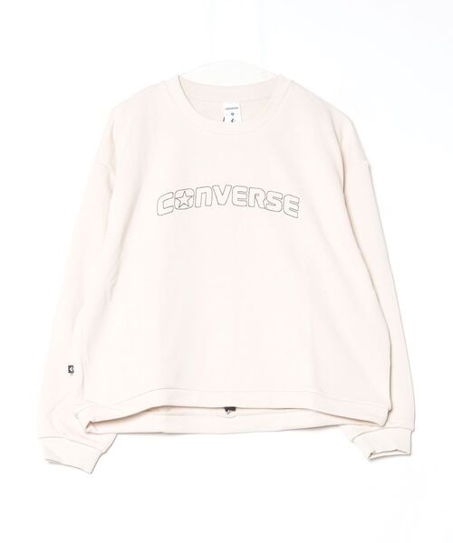 CONVERSE（コンバース）の「【別注】コンバース  AP スウェット クルー 限定コラボ（スウェット・レディース・ライトグリーン/ライトグレー/ライトベージュ・M/L）」の3枚目の写真