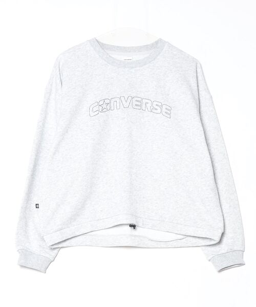 CONVERSE（コンバース）の「【別注】コンバース  AP スウェット クルー 限定コラボ（スウェット・レディース・ライトグリーン/ライトグレー/ライトベージュ・M/L）」の2枚目の写真
