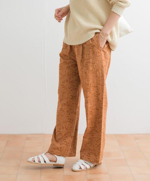 URBAN RESEARCH DOORS(アーバンリサーチドアーズ)の「ジャガードイージーパンツ(その他パンツ・レディース・アイボリー/キャメル・MEDIUM)」の8枚目の写真