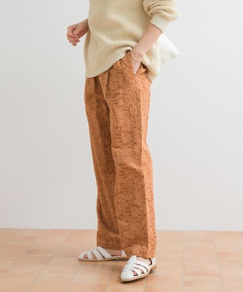 URBAN RESEARCH DOORS(アーバンリサーチドアーズ)の「ジャガードイージーパンツ(その他パンツ・レディース・アイボリー/キャメル・MEDIUM)」の7枚目の写真
