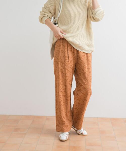 URBAN RESEARCH DOORS(アーバンリサーチドアーズ)の「ジャガードイージーパンツ(その他パンツ・レディース・アイボリー/キャメル・MEDIUM)」の6枚目の写真