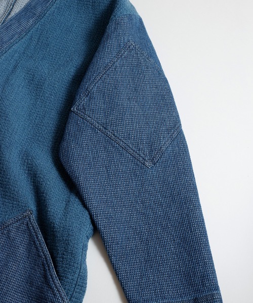 FDMTL（ファンダメンタル）の「FDMTL/ファンダメンタル/DIAMOND LONG CARDIGAN 3YR WASH（カーディガン/ボレロ・メンズ・インディゴブルー・2/3/4）」の3枚目の写真