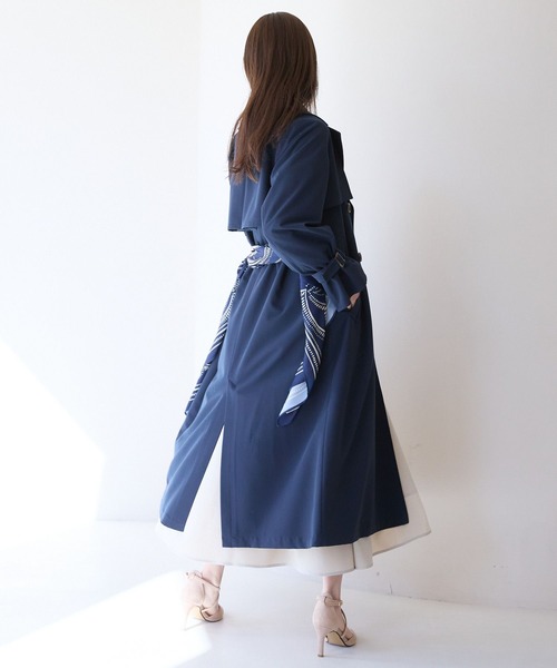 Andemiu（アンデミュウ）の「フラワーガラスカーフ322612（バンダナ/スカーフ・レディース・ライトブルー/アイボリー/ネイビー・FREE）」の22枚目の写真