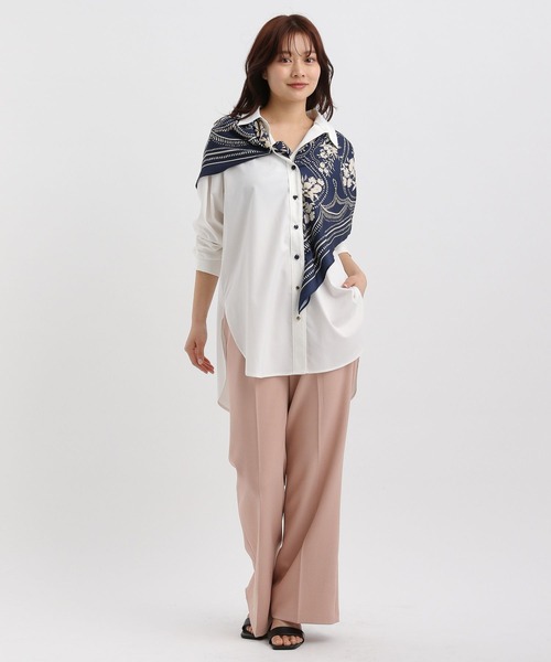 Andemiu（アンデミュウ）の「フラワーガラスカーフ322612（バンダナ/スカーフ・レディース・ライトブルー/アイボリー/ネイビー・FREE）」の21枚目の写真