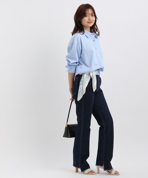 Andemiu（アンデミュウ）の「フラワーガラスカーフ322612（バンダナ/スカーフ・レディース・ライトブルー/アイボリー/ネイビー・FREE）」の18枚目の写真