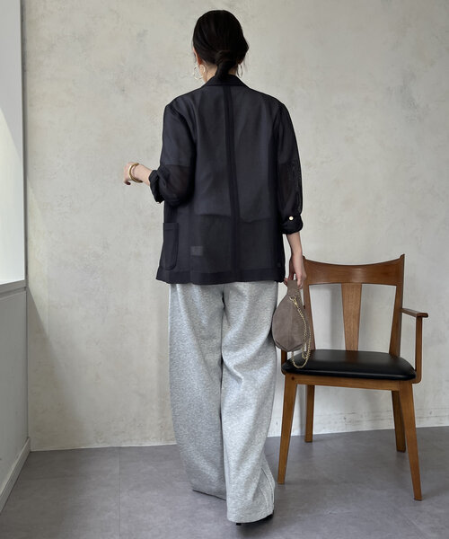 DouDou(ドゥドゥ)の「【WEB限定】ポンチ素材ワイドパンツ(その他パンツ・レディース・ベージュ/ブラック/グレー・FREE)」の17枚目の写真