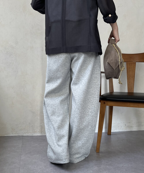 DouDou(ドゥドゥ)の「【WEB限定】ポンチ素材ワイドパンツ(その他パンツ・レディース・ベージュ/ブラック/グレー・FREE)」の21枚目の写真