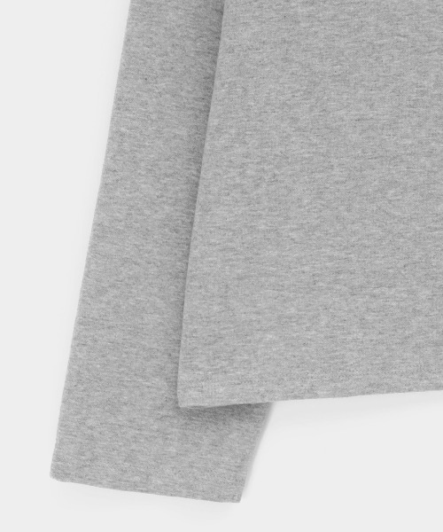 BLACKUP オフショルダー グレー スウェット セール】[B-BASIC] エアスウェットオフショルダー長袖Tシャツ（T