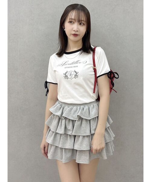 dazzlin(ダズリン)の「リボンスリーブロゴTシャツ(Tシャツ/カットソー・レディース・オレンジ/ブルー/オフホワイト・FREE)」の12枚目の写真