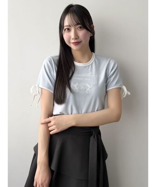 dazzlin(ダズリン)の「リボンスリーブロゴTシャツ(Tシャツ/カットソー・レディース・オレンジ/ブルー/オフホワイト・FREE)」の18枚目の写真