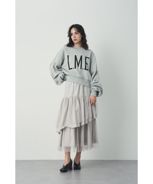 Limue(リミュ)の「ティアードレイヤードスカート(スカート・レディース・ベージュ/ブルー・FREE)」の8枚目の写真
