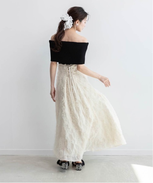 オフショルニットドッキングワンピース（ワンピース）｜RANDA（ランダ